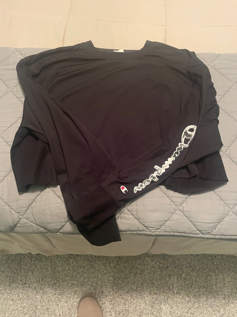 Champion Black Crewneck crop top